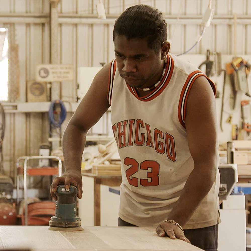 Education and training - First Nations man training in carpentry